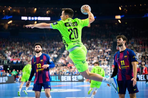 Cologne, Germany Handball EHF CL Final 4 Final Barca Fuechse Berlin Tim Freihöfer Freihoefer Berlin Cologne Lanxess Arena North Rhine-Westphalia Germany