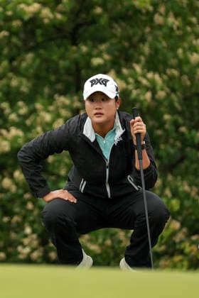 Dow Championship Midland, MI - JUNE 14: Gina Kim of the United States lines up her putt on the 3rd green during the final round of the Dow Championship at Midland Country Club on June 14, 2026 in Midland, Michigan. Midland Michigan United States  Copyright: xAmyxLemusx originalFilename:lemus-dowchamp260614_npHgU.jpg