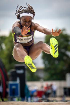 MANNHEIM, GERMANY - JUNE 14, 2026 : Ndubueze Oluchi Abelwe (RSA South Africa) competing in the women’s long jump during the Juniorengala 2026 at Michael-Hoffmann-Stadion on June 14, 2026 in Mannheim, Germany. Baden-Wuerttemberg Germany Copyright: xAxelxKohringx