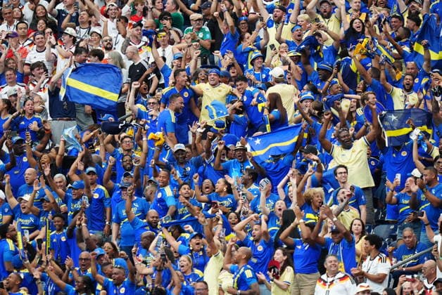 Germany v Curacao - FIFA World Cup, WM, Weltmeisterschaft, Fussball 2026 - Group E HOUSTON, UNITED STATES - JUNE 14: Curacao fans celebrate the goal during the 2026 FIFA World Cup First Stage Group E match between Germany and Curacao at NRG Stadium (Houston Stadium) in Houston, Texas, United States on June 14, 2026. Hakan Akgun Anadolu Texas United States. Editorial use only. Please get in touch for any other usage.  Copyright: x2026xAnadoluxHakanxAkgunx