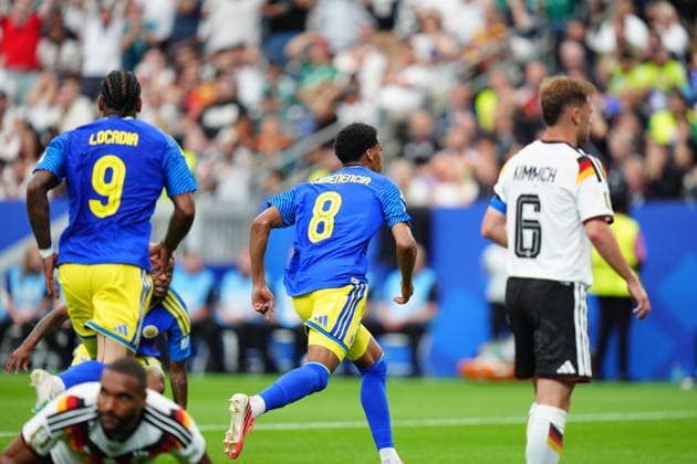 Germany v Curacao - FIFA World Cup, WM, Weltmeisterschaft, Fussball 2026 - Group E HOUSTON, UNITED STATES - JUNE 14: Livano Comenencia of Curacao celebrates after scoring a goal during the 2026 FIFA World Cup First Stage Group E match between Germany and Curacao at NRG Stadium (Houston Stadium) in Houston, Texas, United States on June 14, 2026. Hakan Akgun Anadolu Texas United States. Editorial use only. Please get in touch for any other usage.  Copyright: x2026xAnadoluxHakanxAkgunx