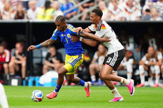 Germany v Curacao - FIFA World Cup, WM, Weltmeisterschaft, Fussball 2026 - Group E HOUSTON, UNITED STATES - JUNE 14: Felix Nmecha of Germany in action against Juninho Bacuna of Curacao during the 2026 FIFA World Cup First Stage Group E match between Germany and Curacao at NRG Stadium (Houston Stadium) in Houston, Texas, United States on June 14, 2026. Hakan Akgun Anadolu Texas United States. Editorial use only. Please get in touch for any other usage.  Copyright: x2026xAnadoluxHakanxAkgunx