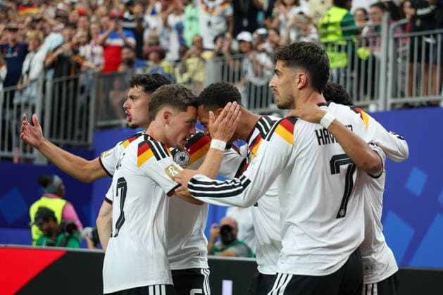 Goal celebration by Felix Nmecha 23 Germany for 1 0, Germany vs Curacao, Football, World Cup 2026, Group stage, 14 06 2026 Houston Texas USA Copyright: xkolbert-press ChristianxKolbertx