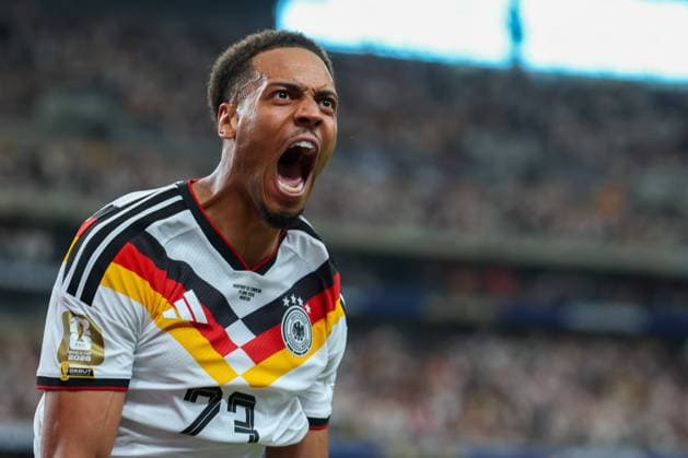 Goal celebration by Felix Nmecha 23 Germany for 1 0, Germany vs Curacao, Football, World Cup 2026, Group stage, 14 06 2026 Houston Texas USA Copyright: xkolbert-press ChristianxKolbertx