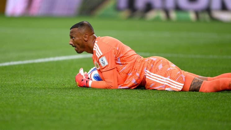 Soccer FIFA World Cup 2026 Preliminary Round Group E in Houston Germany Curacao 14 06 2026 Goalkeeper Eloy Room Curacao