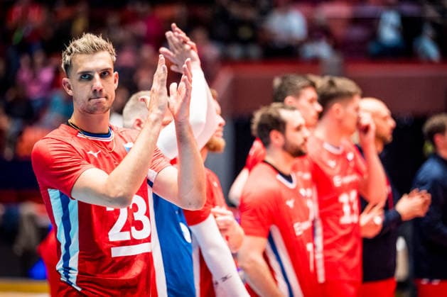 European Men s Volleyball League match Czechia vs Denmark in Jihlava, Czech Republic, June 14, 2026. From left Czech Patrik Indra. (CTKxPhoto JaroslavxSvoboda) CTKPhotoP2026061405247  CTKPhotoP2026061405247