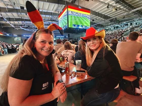 14 06 2026 xkhx Kassel Probonio Arena Public Viewing for the 2026 World Cup Germany vs Curacao Cheers for the 2 0 by Nico Schlotterbeck GER