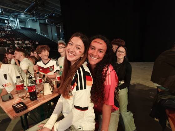 14 06 2026 xkhx Kassel Probonio Arena Public Viewing for the 2026 World Cup Germany vs Curacao Cheers for the 2 0 by Nico Schlotterbeck GER