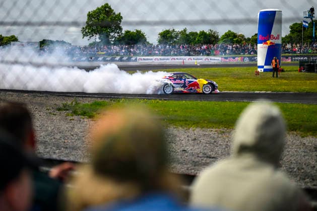 REPRO FREE *PRESS RELEASE NO REPRODUCTION FEE* EDITORIAL USE ONLY Red Bull Drift Masters, Mondello Park 14 6 2026 Thousands turned out for Red Bull Drift Masters and Red Bull Drift Pursuit at Mondello Park this weekend, with fans treated to two days of tyre-smoking drifting action. Conor Shanahan finished in the Top 32 of Red Bull Drift Masters, leaving the Cork driver second overall in the championship standings following the Irish round. Red Bull Drift Pursuit also featured as part of the weekend, with the top four drivers earning wildcard entries into Drift Masters qualifying alongside some of the Ä™s biggest names. Pictured is a view of the Red Bull Drift Masters A view of the Red Bull Drift Masters 14 6 2026  Copyright: x INPHO RedxBullxContentxPool MihaixStetcux MS_20260614_RED_BULL_DRIFT_MASTERS_2834A