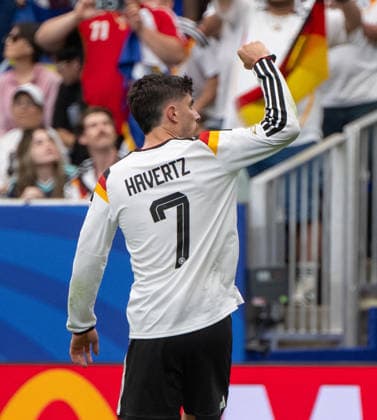 Soccer, Men, FIFA World Cup 2026 in Mexico, Canada and USA, Match in Houston Group E, Matchday 1 , Germany Curacao, Kai Havertz Germany , Cheering after scoring 3 1, 14 06 2026, Copyright: xMatthiasxKochx