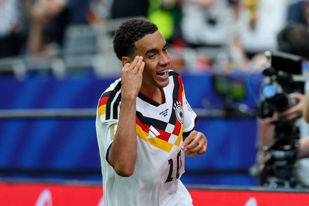 Jamal Musiala Germany celebrates after scoring his team s fourth goal during the FIFA World Cup 2026 Group E match between Germany and Curacao at Houston Stadium on June 14, 2026 in Houston, United States Photo by Torbjorn Tande DeFodi Images