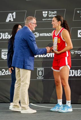 BASKETBALL - FIBA 3x3 World Tour VIENNA,AUSTRIA,14.JUN.26 - BASKETBALL - FIBA 3x3 World Tour. Image shows Juana Camilion (Madrid).  GEPAxpictures xEdgarxEisner