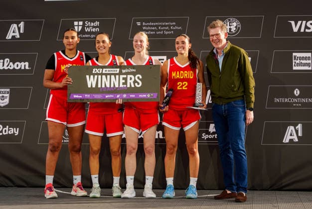 BASKETBALL - FIBA 3x3 World Tour VIENNA,AUSTRIA,14.JUN.26 - BASKETBALL - FIBA 3x3 World Tour. Image shows the team of Madrid.  GEPAxpictures xEdgarxEisner