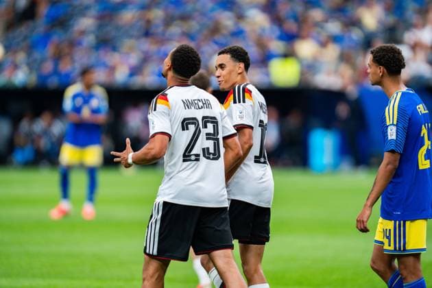FIFA World Cup 2026, Group E, Match 1, Germany vs Curacao, 14 06 2026 at NRG Stadium in Houston, Texas Goal for 4 1 by Jamal Musiala here Felix Nmecha Copyright: xBahhoxKarax