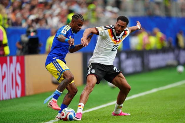 Germany v Curacao - FIFA World Cup, WM, Weltmeisterschaft, Fussball 2026 - Group E HOUSTON, UNITED STATES - JUNE 14: Felix Nmecha of Germany in action against Juninho Bacuna of Curacao during the 2026 FIFA World Cup First Stage Group E match between Germany and Curacao at NRG Stadium (Houston Stadium) in Houston, Texas, United States on June 14, 2026. Hakan Akgun Anadolu Texas United States. Editorial use only. Please get in touch for any other usage.  Copyright: x2026xAnadoluxHakanxAkgunx