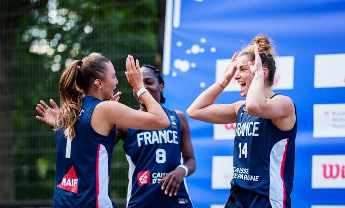 BASKETBALL - FIBA 3x3 World Tour VIENNA,AUSTRIA,14.JUN.26 - BASKETBALL - FIBA 3x3 World Tour. Image shows the team of FRA.  GEPAxpictures xEdgarxEisner