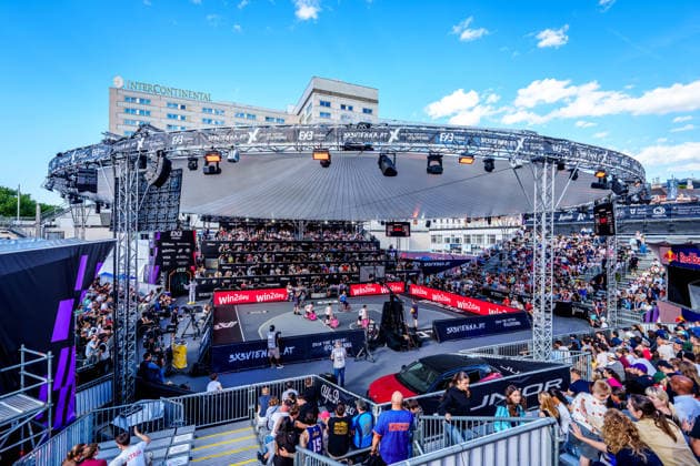 BASKETBALL - FIBA 3x3 World Tour VIENNA,AUSTRIA,14.JUN.26 - BASKETBALL - FIBA 3x3 World Tour. Image shows an overview of the A1 Arena.  GEPAxpictures xEdgarxEisner