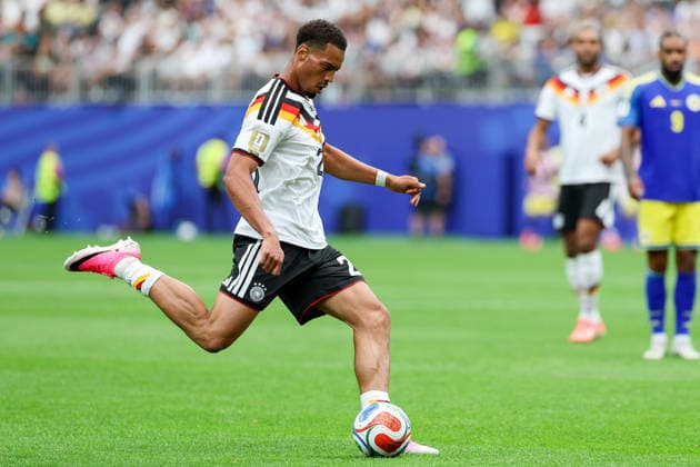 Felix Nmecha Germany controls the ball during the FIFA World Cup 2026 Group E match between Germany and Curacao at Houston Stadium on June 14, 2026 in Houston, United States Photo by Torbjorn Tande DeFodi Images