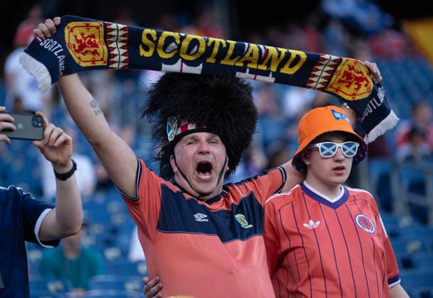 Haiti v Scotland: Group C - FIFA World Cup, WM, Weltmeisterschaft, Fussball 2026 BOSTON, MASSACHUSETTS - JUNE 13: LIvely Scotland fans prior to the FIFA World Cup 2026 Group C match between Haiti and Scotland at Boston Stadium on June 13, 2026 in Boston, United States. Boston Boston Stadium Massachusetts United States Copyright: xVisionhausx 776447847