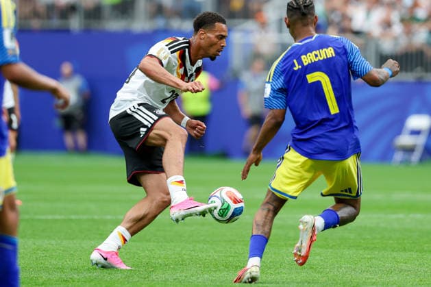 Felix Nmecha Germany controls the ball during the FIFA World Cup 2026 Group E match between Germany and Curacao at Houston Stadium on June 14, 2026 in Houston, United States Photo by Torbjorn Tande DeFodi Images