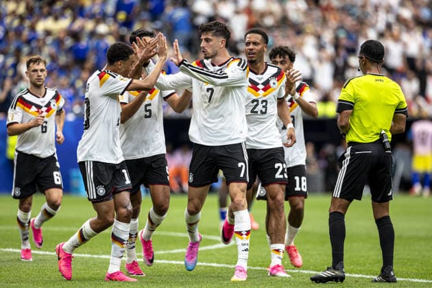 Kai Havertz of Germany celebrates after scoring team s third goal during the FIFA World Cup, WM, Weltmeisterschaft, Fussball 2026 Group E match between Germany and Curacao at Houston Stadium on June 14th,2026 (Photo by Joao Bravo Sports Press Photo)  Copyright: xJoaoxBravo SportsxPressxPhotox Sportspressphoto_SPR166363