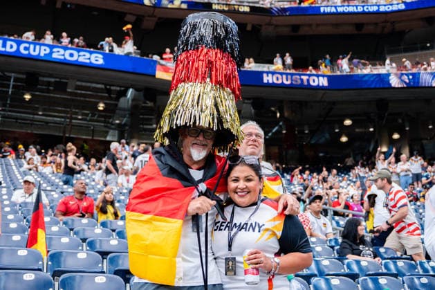 FIFA Fussball Weltmeisterschaft 2026, Gruppe E, Spiel 1, Deutschland vs. Curacao, 14.06.2026 im NRG Stadium in Houston, Texas Germany Fans on the stands *** FIFA World Cup 2026, Group E, Match 1, Germany vs Curacao, 14 06 2026 at NRG Stadium in Houston, Texas Germany Fans on the stands Copyright: xBahhoxKarax