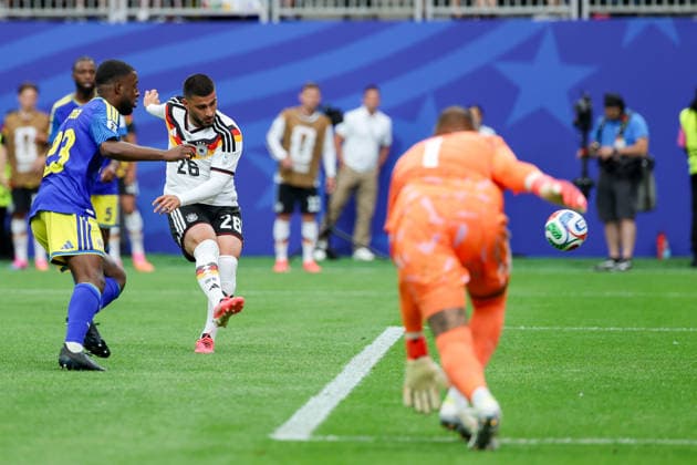 Deniz Undav Germany scores the team s sixth goal during the FIFA World Cup 2026 Group E match between Germany and Curacao at Houston Stadium on June 14, 2026 in Houston, United States Photo by Torbjorn Tande DeFodi Images