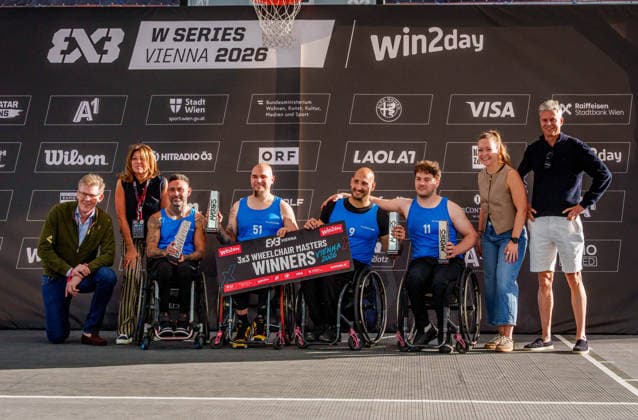 BASKETBALL - FIBA 3x3 World Tour VIENNA,AUSTRIA,14.JUN.26 - BASKETBALL - FIBA 3x3 World Tour. Image shows the team of Madrid.  GEPAxpictures xEdgarxEisner