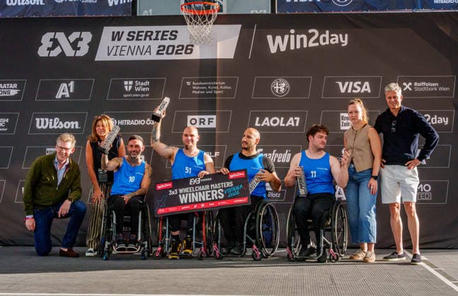BASKETBALL - FIBA 3x3 World Tour VIENNA,AUSTRIA,14.JUN.26 - BASKETBALL - FIBA 3x3 World Tour. Image shows the team of Madrid.  GEPAxpictures xEdgarxEisner