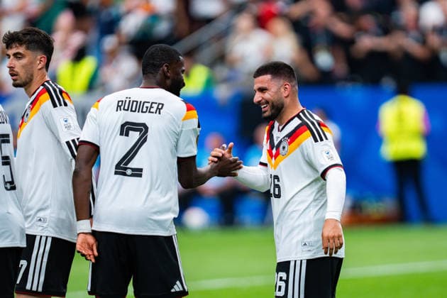 FIFA World Cup 2026, Group E, Match 1, Germany vs Curacao, 14 06 2026 at NRG Stadium in Houston, Texas Goal for 6 1 by Deniz Undav here with Toni Rüdiger Aleksandar Pavlovic and Nico Schlotterbeck Copyright: xBahhoxKarax