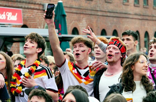 14 06 2026, Berlin Germany Public Viewing Mens World Cup in the Kulturbrauerei in Prenzlauer Berg