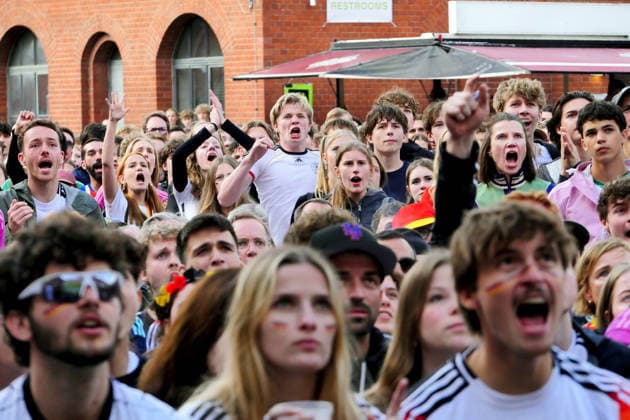 14 06 2026, Berlin Germany Public Viewing Mens World Cup in the Kulturbrauerei in Prenzlauer Berg