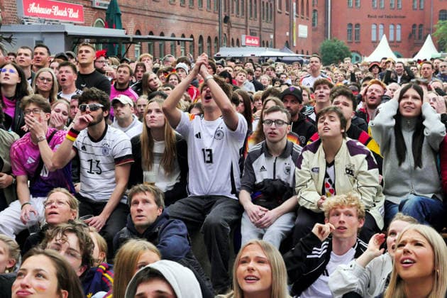 14 06 2026, Berlin Germany Public Viewing Mens World Cup in the Kulturbrauerei in Prenzlauer Berg