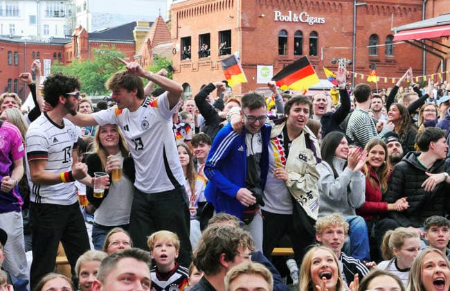14 06 2026, Berlin Germany Public Viewing Mens World Cup in the Kulturbrauerei in Prenzlauer Berg