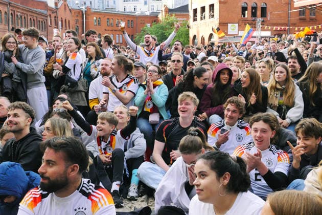 14 06 2026, Berlin Germany Public Viewing Mens World Cup in the Kulturbrauerei in Prenzlauer Berg