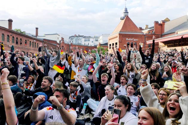14 06 2026, Berlin Germany Public Viewing Mens World Cup in the Kulturbrauerei in Prenzlauer Berg