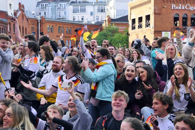 14 06 2026, Berlin Germany Public Viewing Mens World Cup in the Kulturbrauerei in Prenzlauer Berg