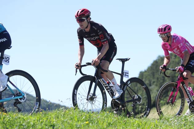 14 06 2026 Leuggern AG , SWITZERLAND, 62 GP Gippingen Marc Hirschi SUI Team Tudor Pro Cycling Luke Lamperti USA Team EF Education Easypost