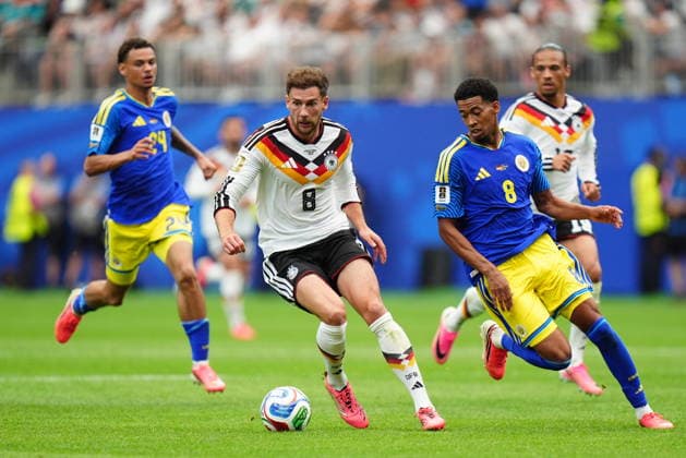 Germany v Curacao - FIFA World Cup, WM, Weltmeisterschaft, Fussball 2026 - Group E HOUSTON, UNITED STATES - JUNE 14: Leon Goretzka of Germany in action against Livano Comenencia of Curacao during the 2026 FIFA World Cup First Stage Group E match between Germany and Curacao at NRG Stadium (Houston Stadium) in Houston, Texas, United States on June 14, 2026. Hakan Akgun Anadolu Texas United States. Editorial use only. Please get in touch for any other usage.  Copyright: x2026xAnadoluxHakanxAkgunx