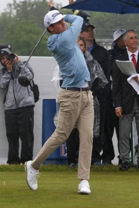 June 14, 2026: Jackson Suber tees off during the final round of the RBC Canadian Open held at TPC Toronto at Osprey Valley in Caledon Ontario, Canada. CSM PGA, Golf Herren 2026: RBC Canadian Open Jun 14  - ZUMAc04_ 20260614_zma_c04_032 Copyright: xDanielxLeax