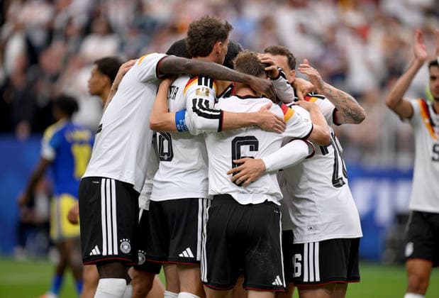 Soccer FIFA World Cup 2026 Preliminary Round Group E in Houston Germany Curacao 14 06 2026 Germany Team cheer