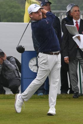 June 14, 2026: Bud Cauley tees off in the rain during the final round of the RBC Canadian Open held at TPC Toronto at Osprey Valley in Caledon Ontario, Canada. CSM Caledon Canada - ZUMAc04_ 20260614_zma_c04_025 Copyright: xDanielxLeax
