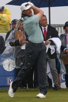 June 14, 2026: Tommy Fleetwood tees off during the final round of the RBC Canadian Open held at TPC Toronto at Osprey Valley in Caledon Ontario, Canada. CSM Caledon Canada - ZUMAc04_ 20260614_zma_c04_031 Copyright: xDanielxLeax