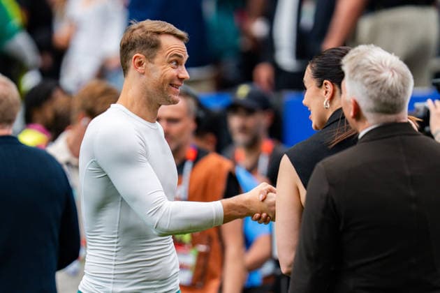 FIFA World Cup 2026, Group E, Match 1, Germany vs Curacao, 14 06 2026 at NRG Stadium in Houston, Texas Manuel Neuer Esther Sedlaczek and Bastian Schweinsteiger Copyright: xBahhoxKarax