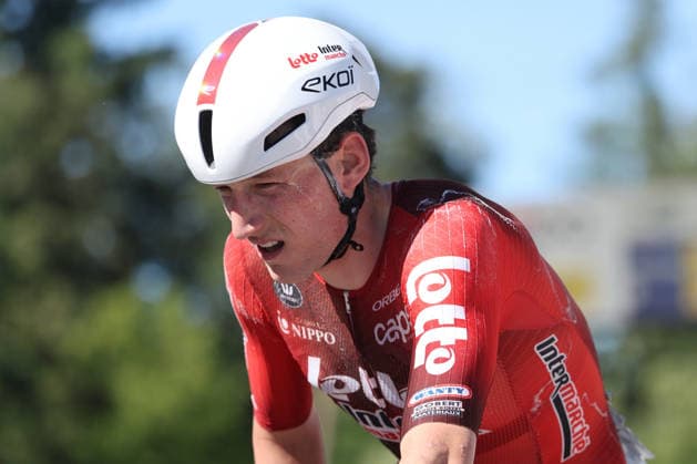 14 06 2026 Leuggern AG , SWITZERLAND, Cycling 62 GP Gippingen Winner Liam Slock BEL Team Lotto Intermarche