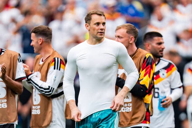FIFA World Cup 2026, Group E, Match 1, Germany vs Curacao, 14 06 2026 at NRG Stadium in Houston, Texas Nathaniel Brown Nico Schlotterbeck David Raum Florian Wirtz Joshua Kimmich Manuel Neuer Jamal Musiala cheering after the final whistle Copyright: xBahhoxKarax