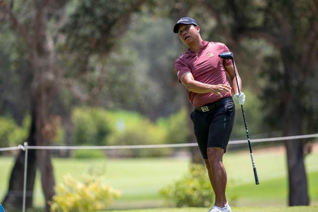 International Series Morocco Golf tournament Danthai Boonma from Thailand reacts during the final round of the International Series Morocco Golf tournament in Rabat, Morocco, 14 June 2026. Rabat Morocco  Copyright: xJALALxMORCHIDIx