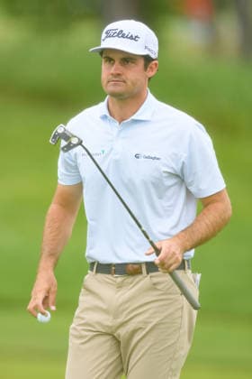 CALEDON, ON - JUNE 14: Jackson Suber of the United States reacts during the final round of the RBC Canadian Open 2026 at TPC Toronto at Osprey Valley North Course on June 14, 2026 in Caledon, Ontario. (Photo by Julian Avram Icon Sportswire) GOLF: JUN 14 PGA, Golf Herren RBC Canadian Open EDITORIAL USE ONLY Icon2606140022