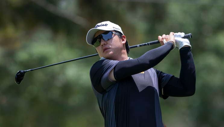 International Series Morocco Golf tournament Suteepat Prateeptienchai from Thailand reacts to his drive during the final round of the International Series Morocco Golf tournament in Rabat, Morocco, 14 June 2026. Rabat Morocco  Copyright: xJALALxMORCHIDIx