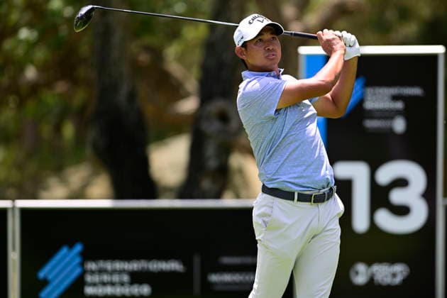 International Series Morocco Golf tournament Pavit Tangkamolprasert from Thailand tees of on the 13th hole during the final round of the International Series Morocco Golf tournament in Rabat, Morocco, 14 June 2026. Rabat Morocco  Copyright: xJALALxMORCHIDIx